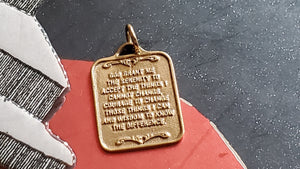 Serenity Prayer Gold Pendant