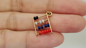 Vintage Gold Abacus Charm