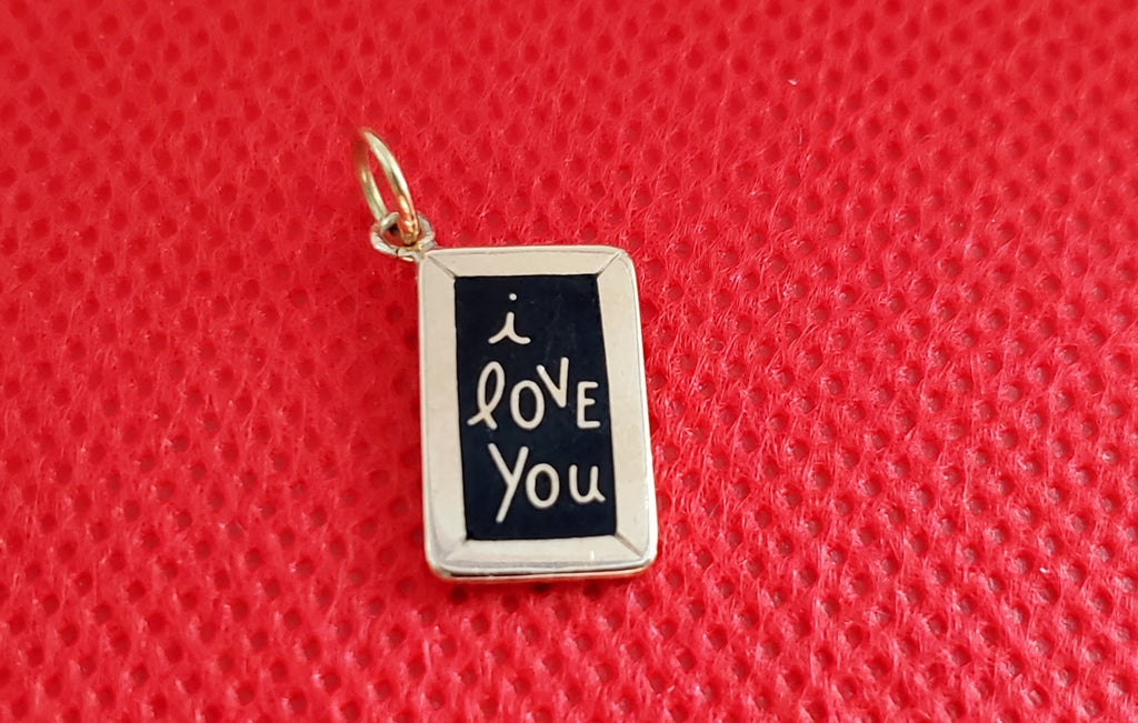 Vintage ILOVEYOU Blackboard Charm