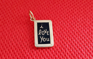 Vintage ILOVEYOU Blackboard Charm