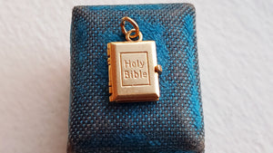 Gold HOLY BIBLE Book Charm