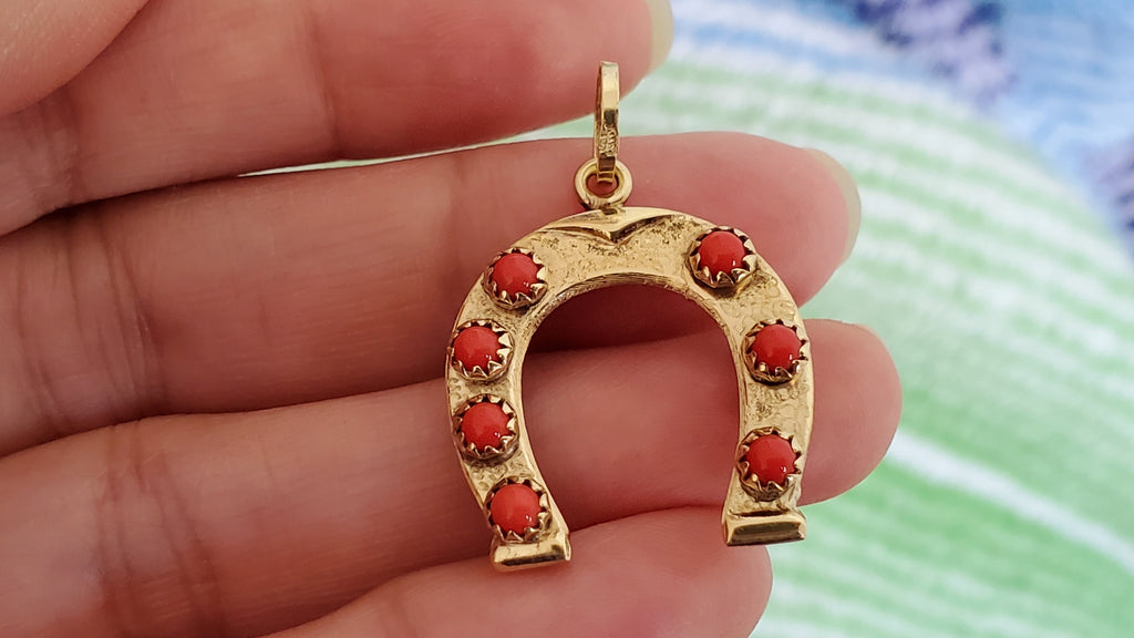 Lucky Rare Double Sided Horseshoe Pendant