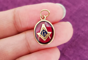 Symbolic Vintage Gold Masonic Charm