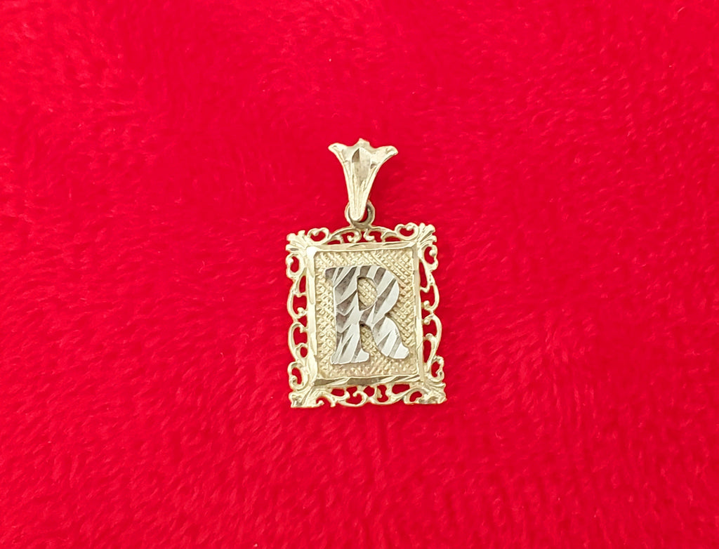 Vintage 14k Gold Initial R Charm